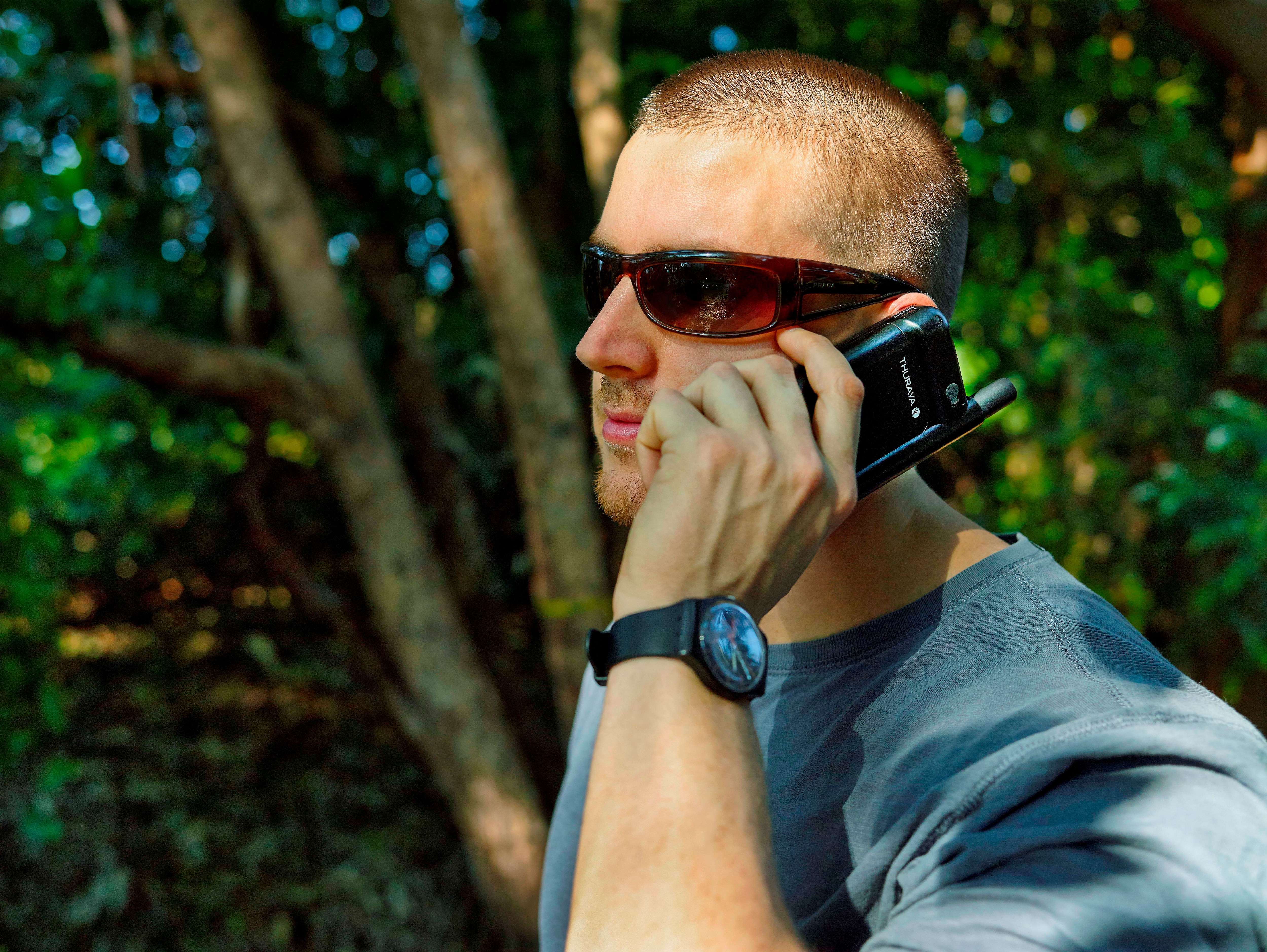 Man uses Optus SatSleeve