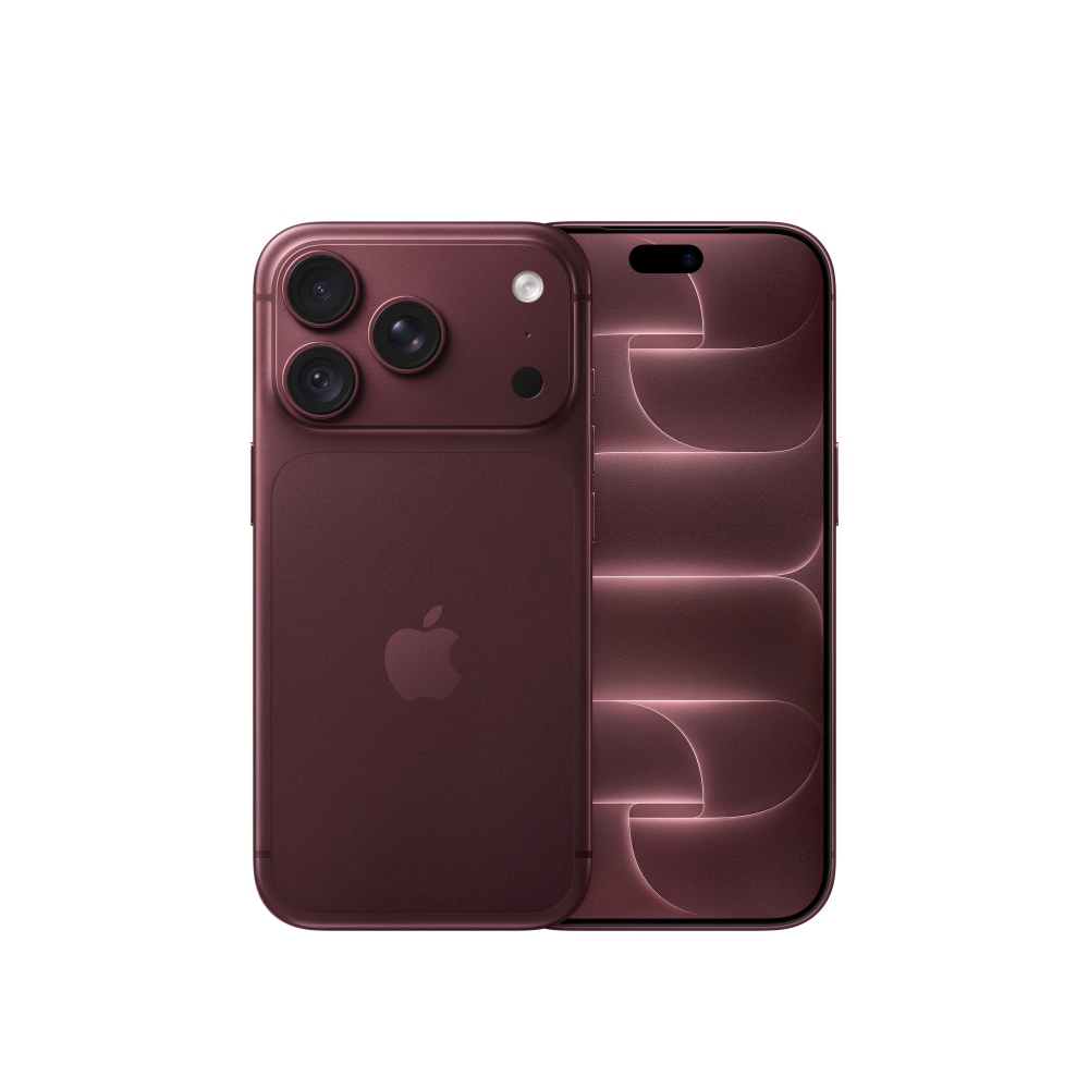 iPhone 18 Pro in Burgundy, shown front and back