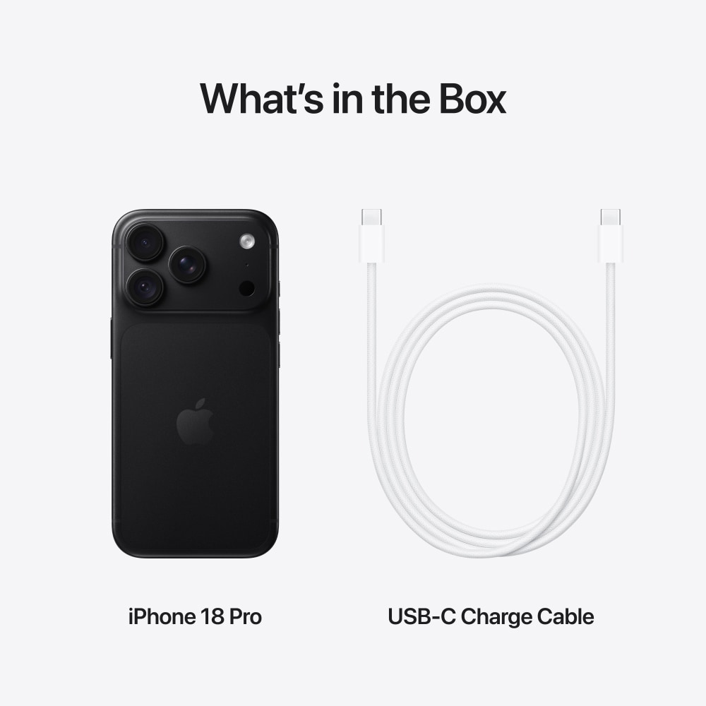iPhone 18 Pro and USB-C charge cable