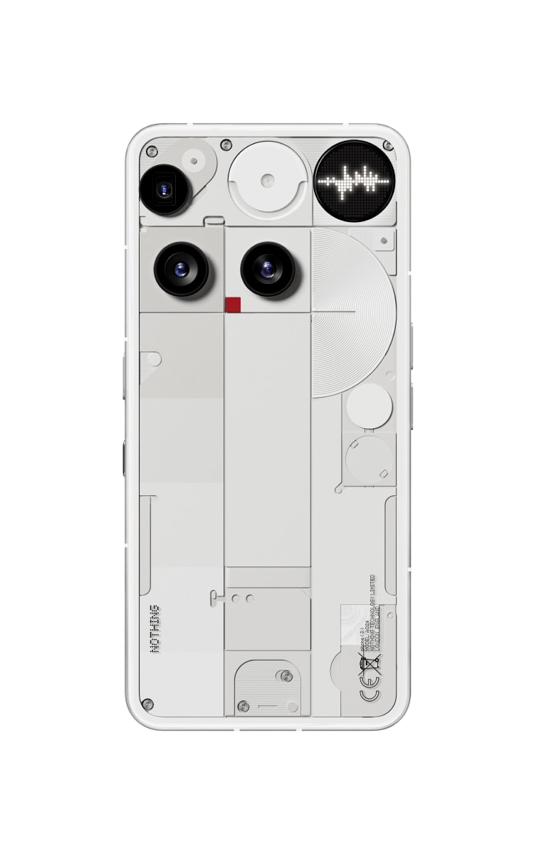 Back view of Nothing Phone 3 in Black featuring the back panel with cameras.