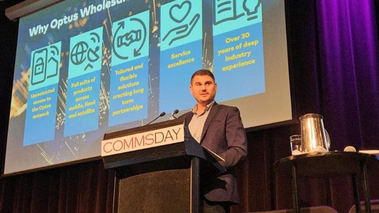 Andrew Stojcevski, Head of Marketing & Product Management of Optus, at Commsday 2024