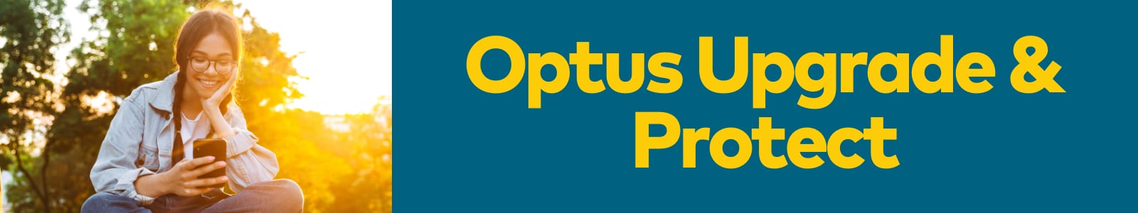 Optus Upgrade and Protect banner