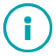 Teal circle with i in the centre