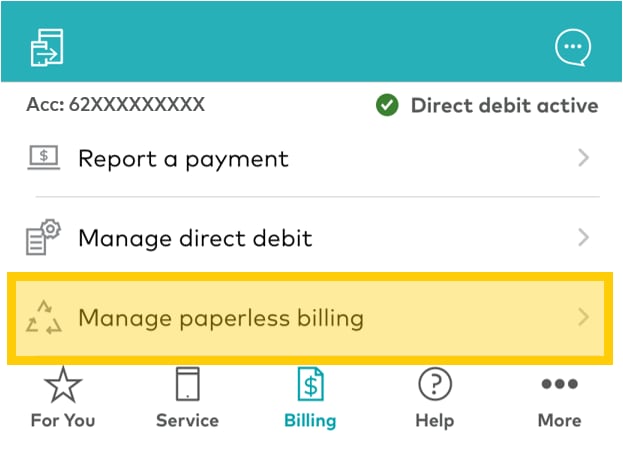 How to manage paperless billing in the My Optus app