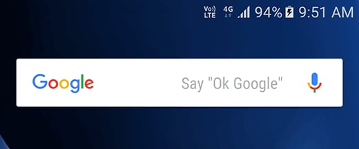 Android mobile with VoLTE support activated