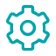Teal cog icon