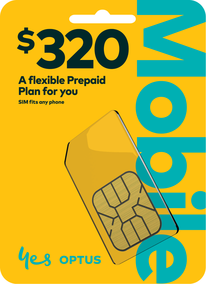 Optus $320 Prepaid Mobile SIM